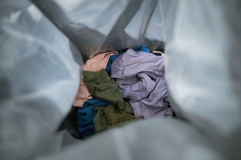 Tekstiler som har blitt kastet i restavfallet