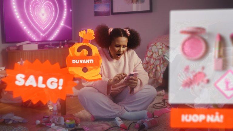 Kampanjefilm: Student som handler "søppel" på nettet